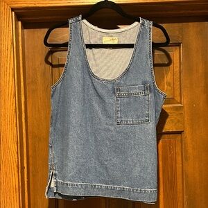 Universal Thread Blue Denim Tank with Pocket - NWOT